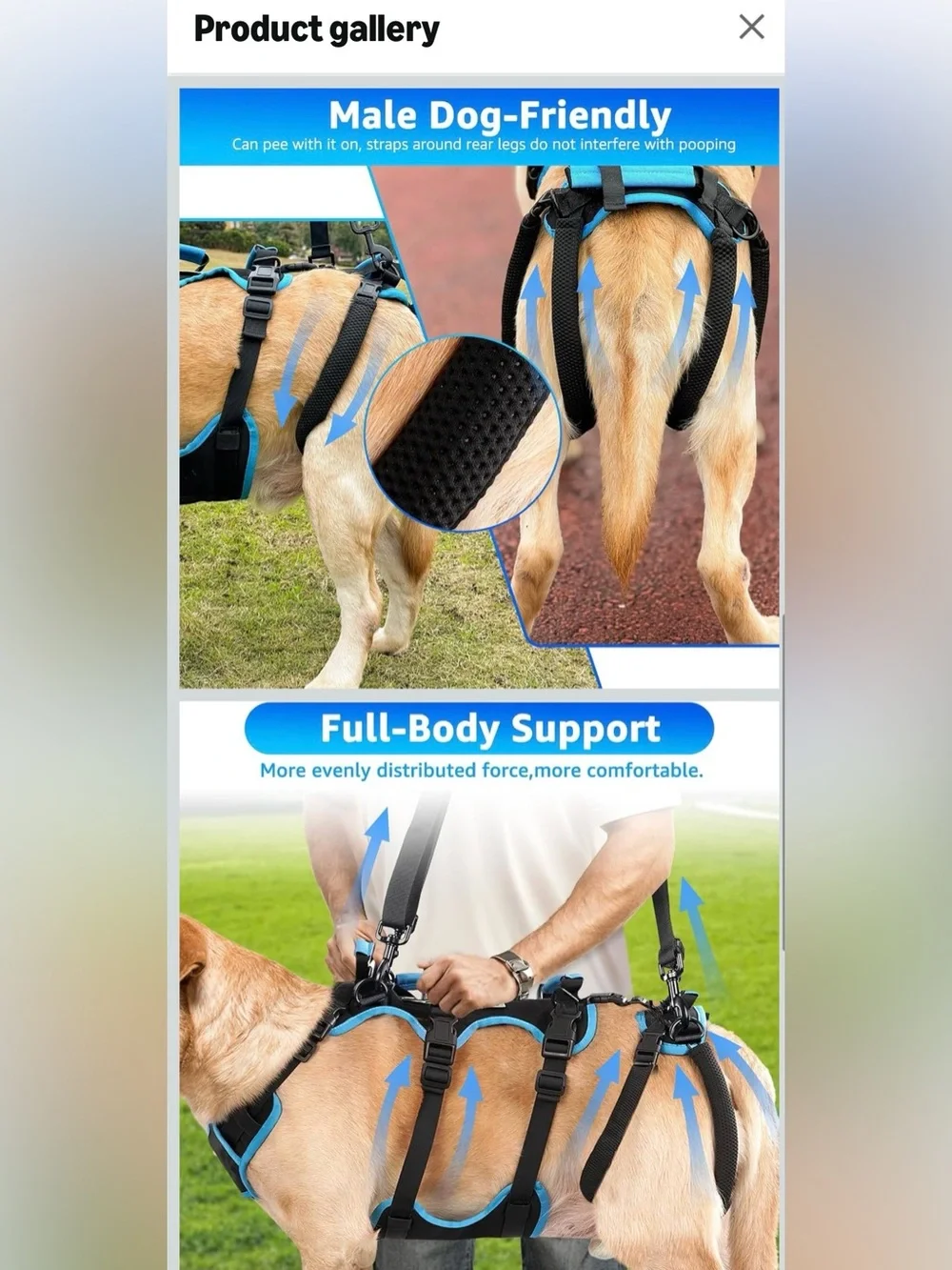 Lafoty Dog Lift Harness - Medium - (Large) Never Used. New w/box & instructions